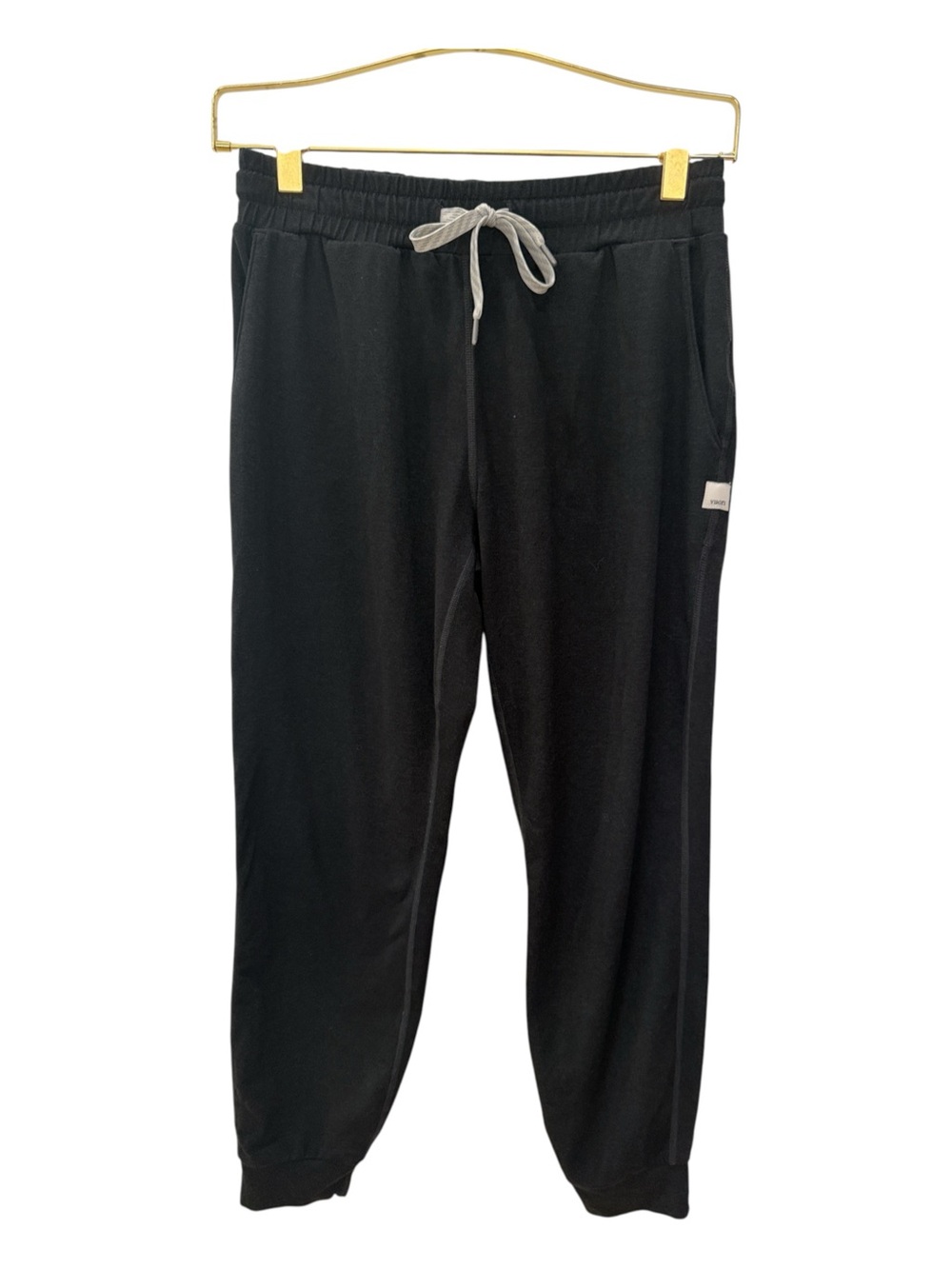 Vuori Black Men's Jogger Pants with Gray Drawstring
